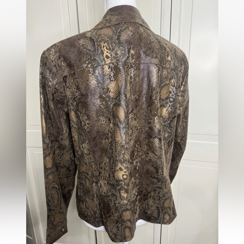 Erin London Brown Snake Print Jacket - Picture 4 of 9